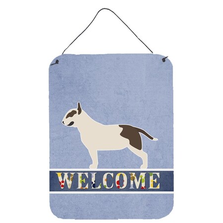 Carolines Treasures Bull Terrier Welcome Wall or Door Hanging Prints BB5582DS1216